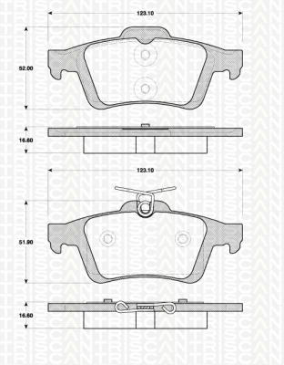 TRISCAN Bremsbel&auml;ge hinten MAZDA 5er-Serie