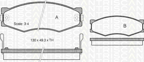 TRISCAN Bremsbel&auml;ge vorne NISSAN SERENA